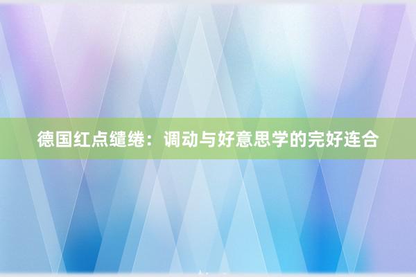 德国红点缱绻：调动与好意思学的完好连合